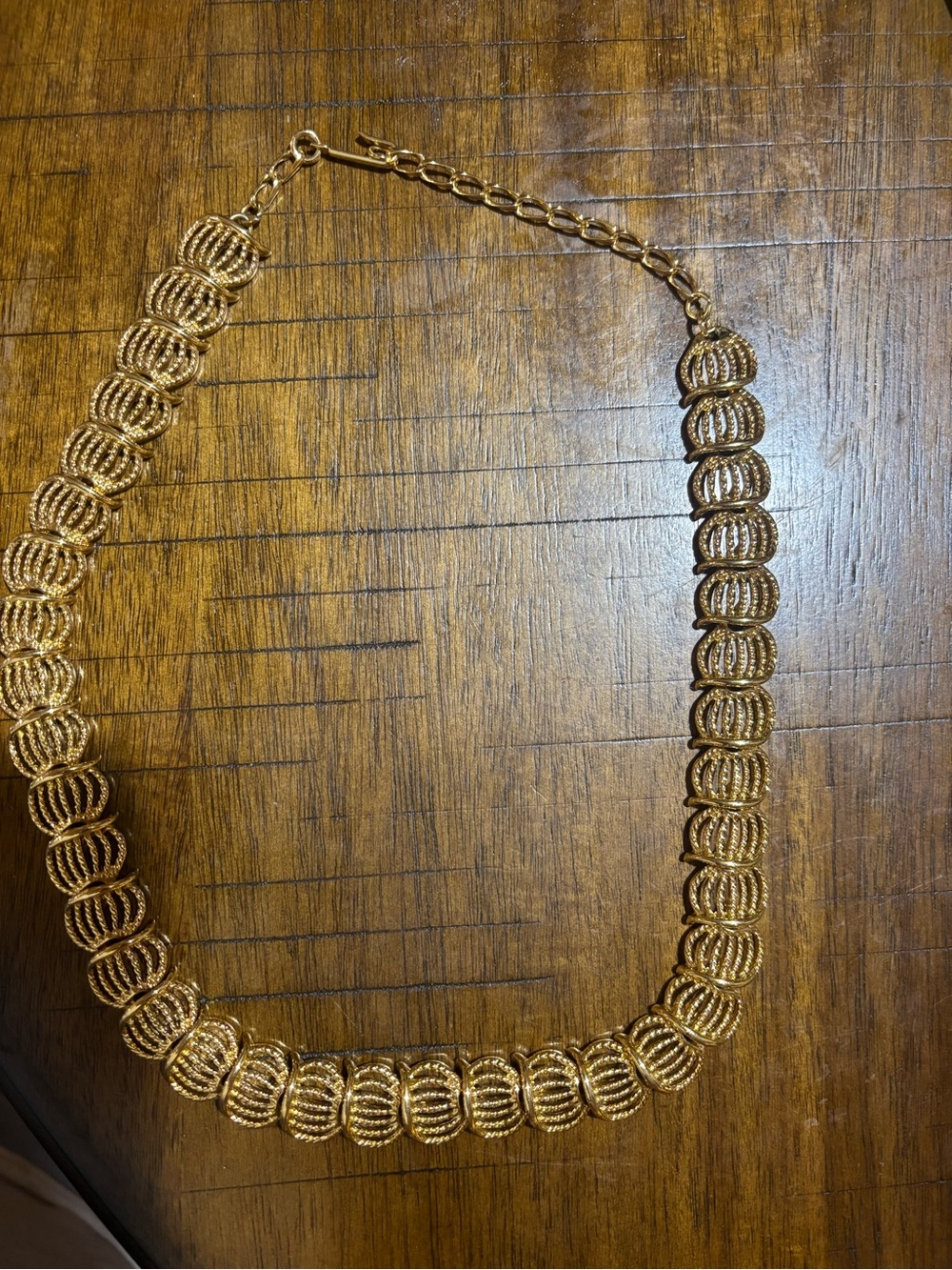 Textured Gold Loop Statement Necklace - Women’s Jewelry